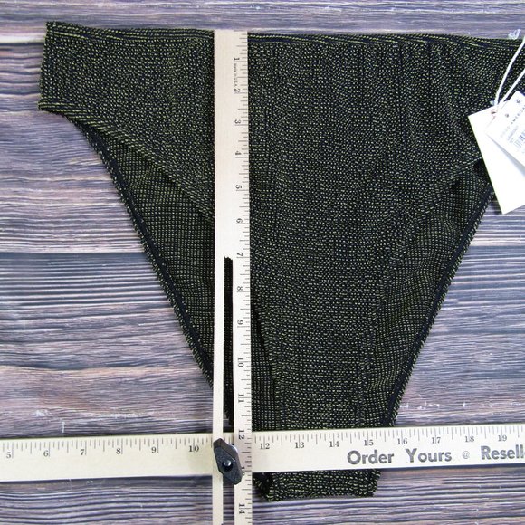 Good American NEW 2XL/3XL Black Metallic Always Fits Cheeky Swimsuit Bottom 5/6 - Picture 6 of 8